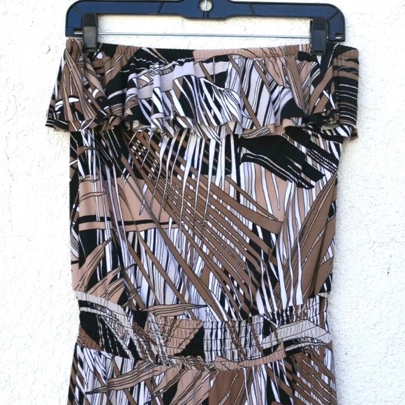 CACHE FLORAL PRINT DISCO JUMPSUIT OFF SHOULDER - Picture 4 of 8